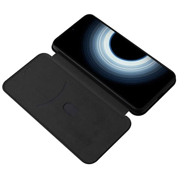 Xiaomi 12T/12T Pro Flip Cover - Karbonfiber - Sort