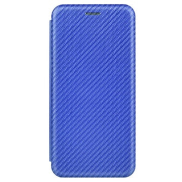 iPhone 13 Mini Flip Cover - Karbonfiber - Blå