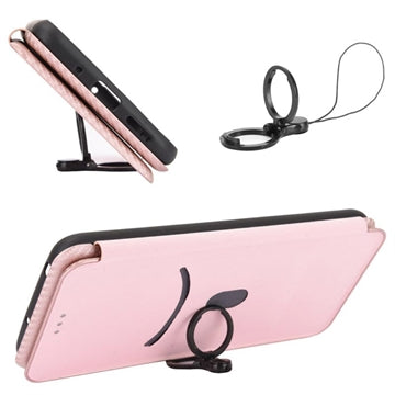 iPhone 15 Flip Cover - Karbonfiber - Rødguld