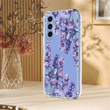 Samsung Galaxy S25 FE TPU-cover med blomstermønster - Blåregn