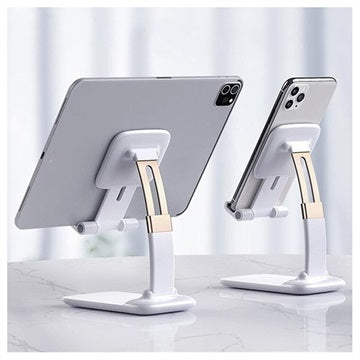 Sammenfoldelig Gravity Bordholder til Smartphone/Tablet - Hvid
