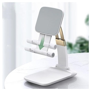 Sammenfoldelig Gravity Bordholder til Smartphone/Tablet - Hvid