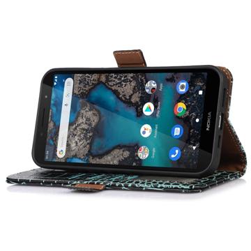 Crocodile Nokia X30 Læderpung med RFID - Grøn