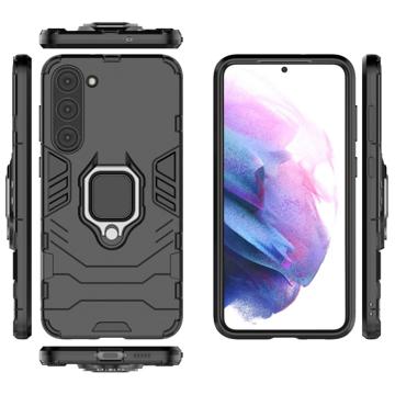 Samsung Galaxy S23 5G Hybrid Cover med Ring Holder - Sort