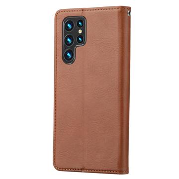 Card Set Series Samsung Galaxy S23 Ultra 5G Pung Taske - Brun
