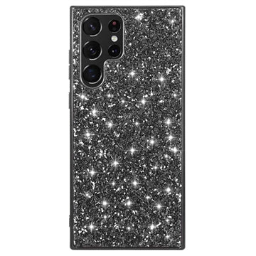 Glitter Series Samsung Galaxy S23 Ultra 5G Hybrid Cover - Sort