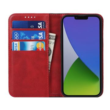 Elegance Series iPhone 14 Etui med Pung - Rød / Sort