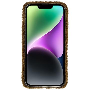 Fluffy Flower Serie iPhone 14 Plus TPU Cover - Brun