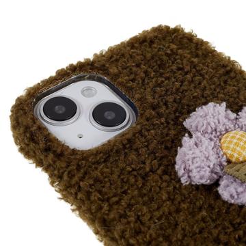 Fluffy Flower Serie iPhone 14 Plus TPU Cover - Brun