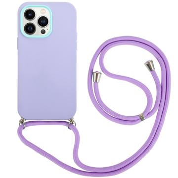 iPhone 14 Pro 360 Hybrid Cover med Nøglesnor - Lilla