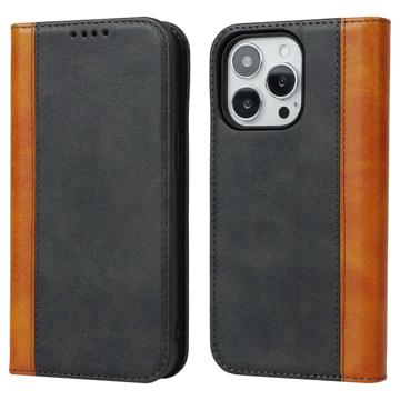Elegance Series iPhone 14 Pro Max Etui med Pung - Sort / Gul