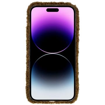 Fluffy Flower Serie iPhone 14 Pro Max TPU Cover - Brun