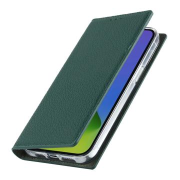 iPhone 14 Læderpung Cover med RFID - Mørkegrøn