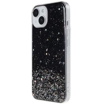 Starry Sky Sparkle iPhone 14 TPU Cover - Sort