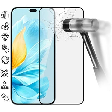 Honor 200 Lite Skærmbeskyttelse Hærdet Glas - 9H - Full Fit - Sort Kant