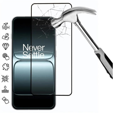 OnePlus 13T Skærmbeskyttelse Hærdet Glas - Full Fit - 9H - Sort kant