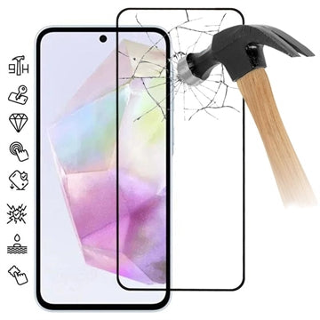 Samsung Galaxy A36 Skærmbeskyttelse Hærdet Glas - 9H - Full Fit - Sort Kant