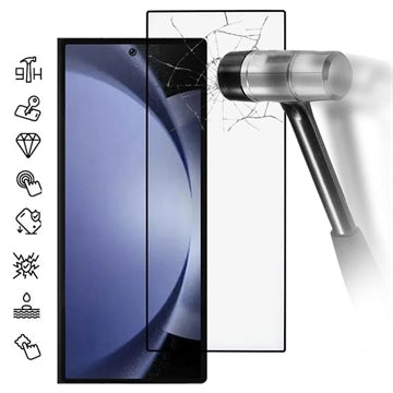 Samsung Galaxy Z Fold7 Skærmbeskyttelse Hærdet Glas - 9H - Full Fit - Sort Kant