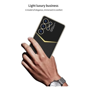 Samsung Galaxy S25 Ultra GKK Elektropletteret Hybrid Cover - Lilla