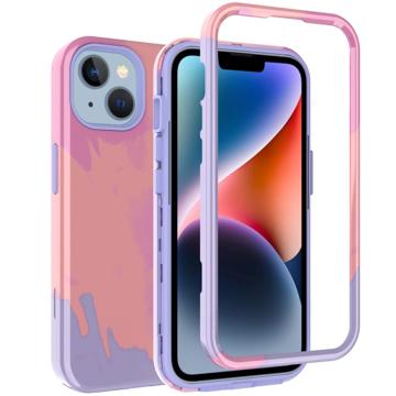 Stylish Gradient iPhone 14 Plus Hybrid Cover - Orange