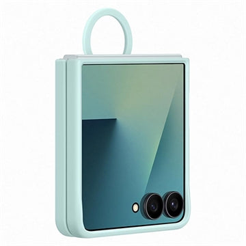 Samsung Galaxy Z Flip7 Silikone Cover med Ring EF-PF766TMEGWW - Lys cyan