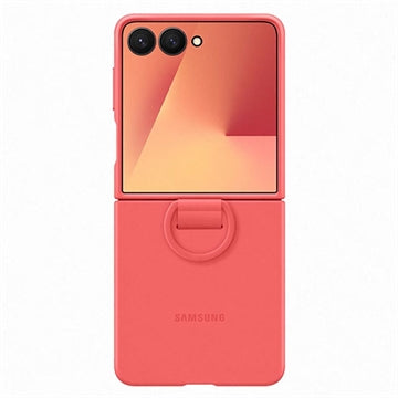 Samsung Galaxy Z Flip7 Silikone Cover med Ring EF-PF766TREGWW - Rød