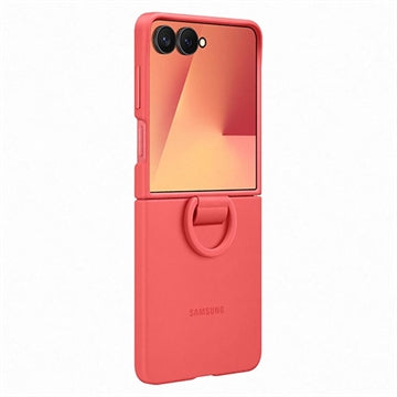 Samsung Galaxy Z Flip7 Silikone Cover med Ring EF-PF766TREGWW - Rød