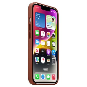iPhone 14 Apple Læder Cover med MagSafe MPP73ZM/A - Umbra