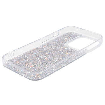 iPhone 15 Pro Max Glitter Flakes TPU Cover - Sølv