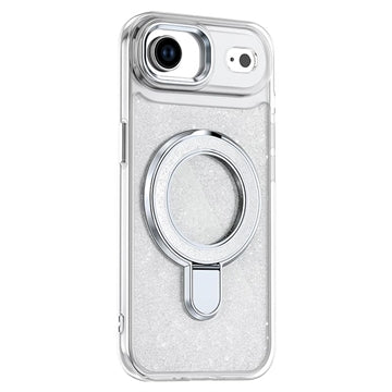 iPhone Air Glitter Hybrid cover med kickstand - MagSafe-kompatibel - Gennemsigtig