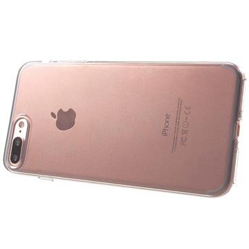 Glossy iPhone 7 Plus / iPhone 8 Plus TPU Cover - Gennemsigtig