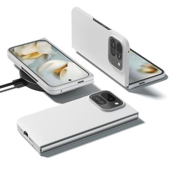 Google Pixel 10 Pro Fold Gummibelagt Plastik Cover - Hvid