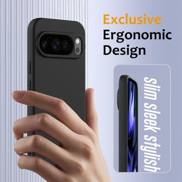 Google Pixel 10 Pro Liquid Silikone Cover - MagSafe Kompatibel - Sort