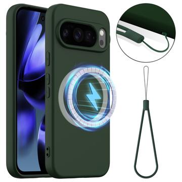 Google Pixel 10 Pro XL Liquid Silikone Cover - MagSafe Kompatibel - Mørkegrøn