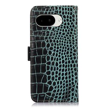 Google Pixel 10a Crocodile Series Læderpung med RFID - Grøn