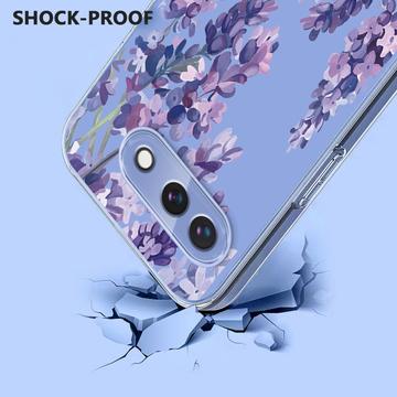 Google Pixel 10a TPU-cover med blomstermønster - Blåregn