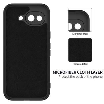 Google Pixel 10a Flydende silikone cover med håndrem - sort