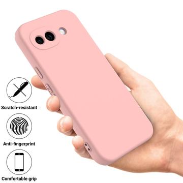 Google Pixel 10a Flydende silikone cover med håndrem - Pink