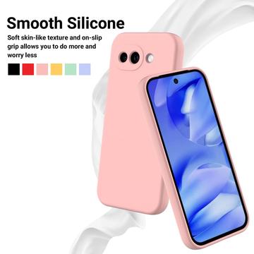 Google Pixel 10a Flydende silikone cover med håndrem - Pink