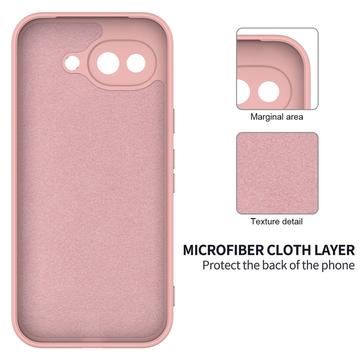 Google Pixel 10a Flydende silikone cover med håndrem - Pink