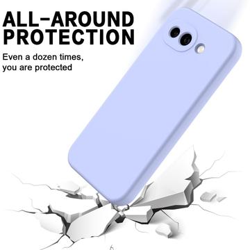 Google Pixel 10a Flydende silikone cover med håndrem - Lilla