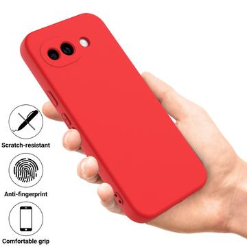 Google Pixel 10a Flydende silikone cover med håndrem - rød