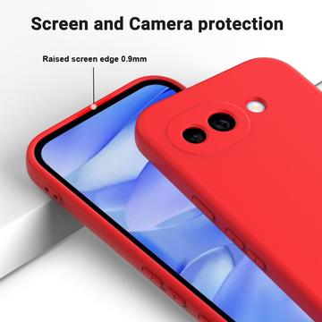 Google Pixel 10a Flydende silikone cover med håndrem - rød