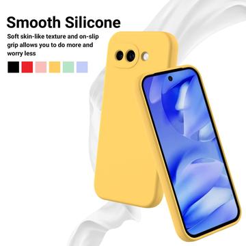 Google Pixel 10a Flydende silikone cover med håndrem - gul
