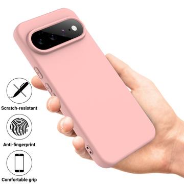 Google Pixel 11 Flydende silikone cover med håndrem - Pink