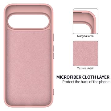 Google Pixel 11 Flydende silikone cover med håndrem - Pink