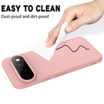 Google Pixel 11 Pro XL Flydende silikone cover med håndrem - Pink
