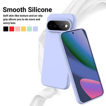 Google Pixel 11 Pro XL Flydende silikone cover med håndrem - Lilla