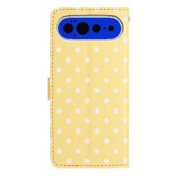 Google Pixel 11 Pro XL Pung Etui med Prikket Mønster - Gul