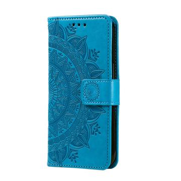 Google Pixel 11 Mandala Etui med Pung med håndledsrem - Blå